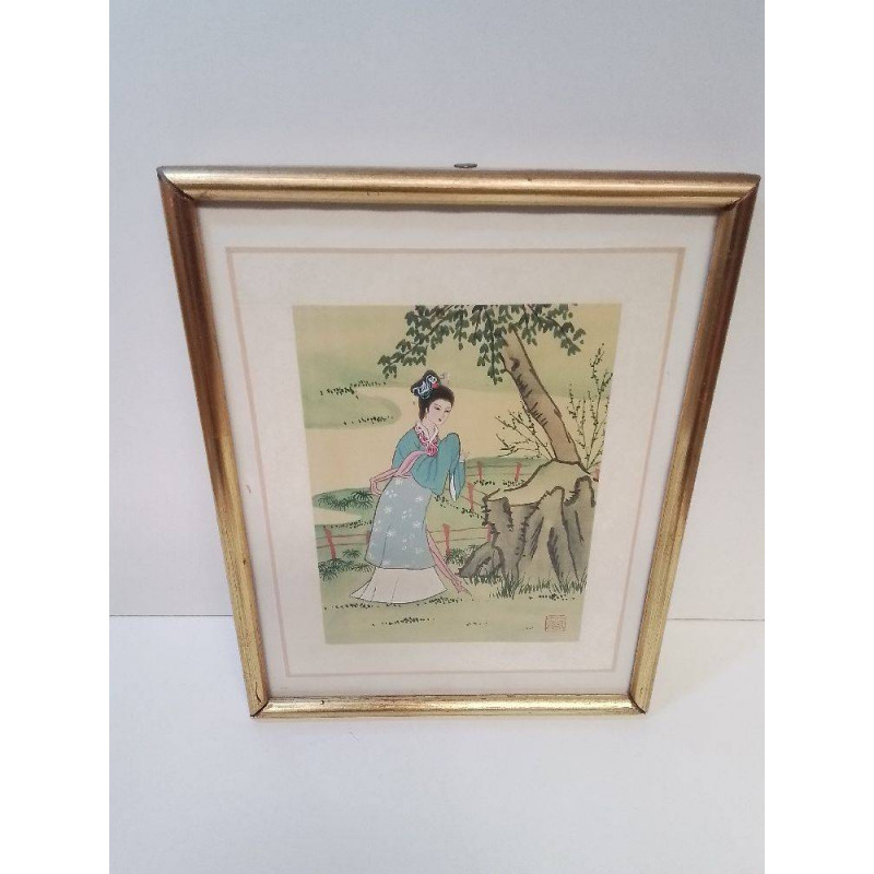 PEINTURE SUR SOIE ASIATIQUE PM