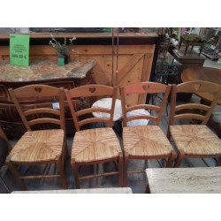 LOT DE 4 CHAISES ASSISES...