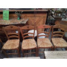 LOT DE 4 CHAISES ASSISES PAILLEES 