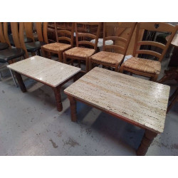 TABLE BASSE TRAVERTIN 