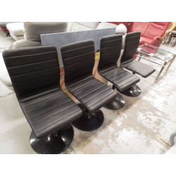 LOT DE 4 CHAISES MODERNE NOIR 