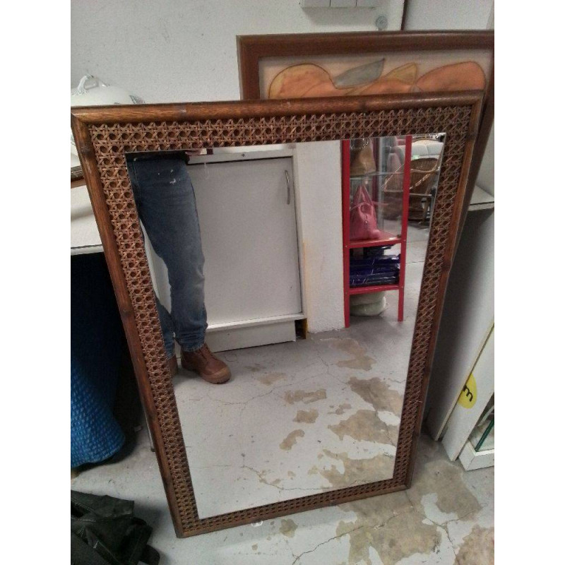 MIROIR BORD ROTIN 