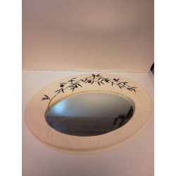 MIROIR OVALE  EN SABLE...