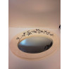 MIROIR OVALE  EN SABLE TEXTURÉ SIGNÉE VALEZ
