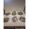 LOT D\'ASSIETTES DE COLLECTION ROYAL WORCESTER PETER BARNETT 