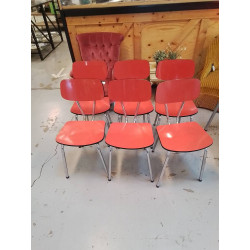 LOT DE 6 CHAISES FORMICA