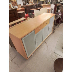 BUFFET MODERNE BOIS ET VERRE 