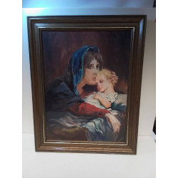 HUILE SUR TOILE ANCIENNE...