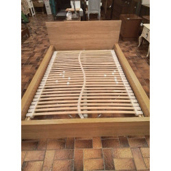 LIT MODERNE EFFET BOIS 140X200