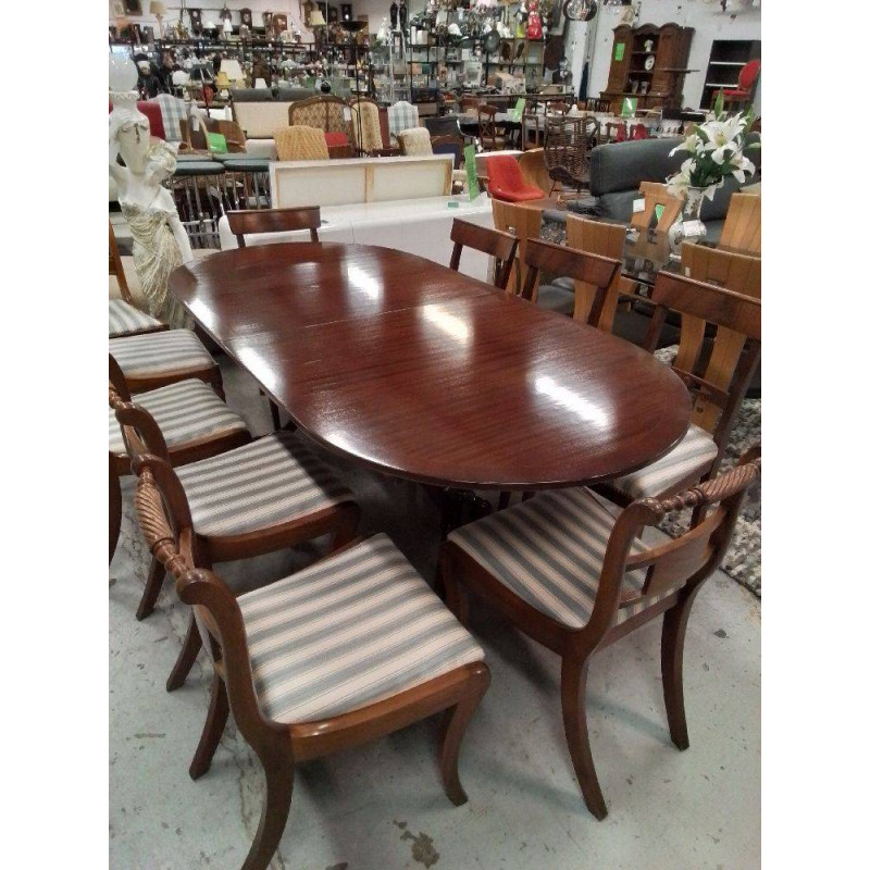 TABLE ANGLAISE PIÈTEMENT PATTE DE LION + ALLONGE