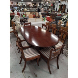 TABLE ANGLAISE PIÈTEMENT PATTE DE LION + ALLONGE