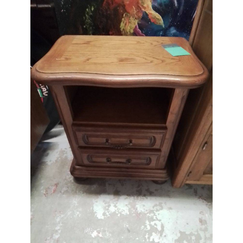 CHEVET 2 TIROIRS EN CHENE 
