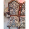 LOT DE 4 CHAISES EN TISSUS 