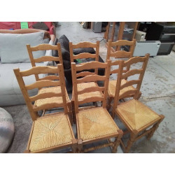 LOT DE 6 CHAISES ASSISES...