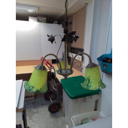 LUSTRE PATE DE VERRE STYLE...