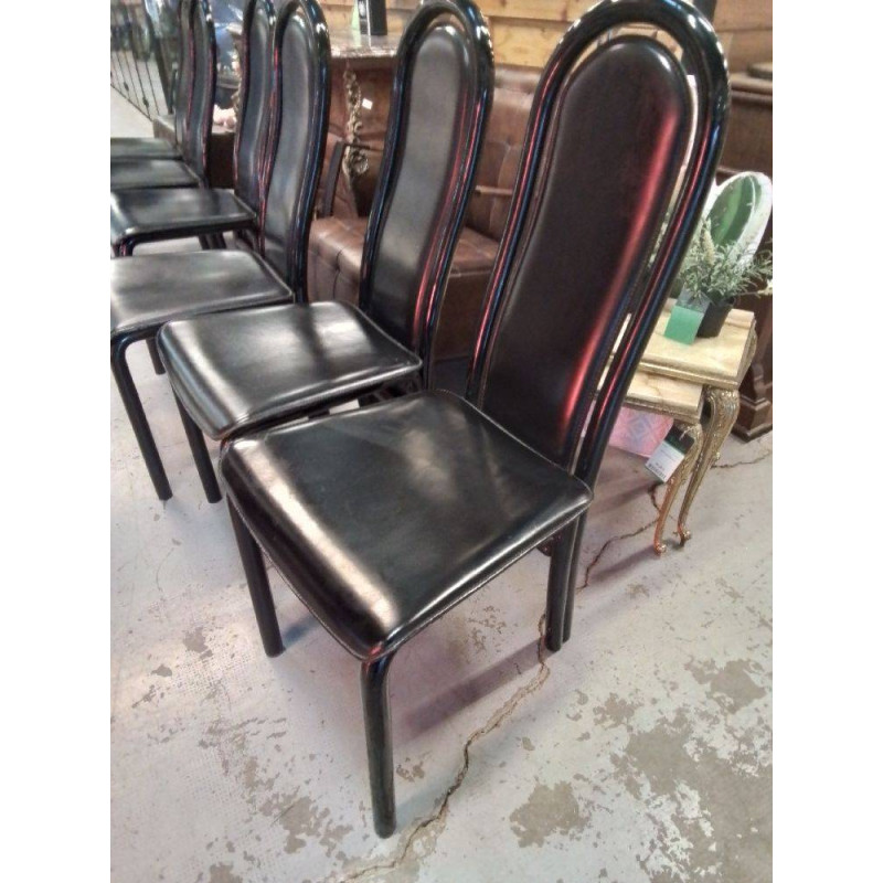 LOT DE 6 CHAISES DESIGN SIBAU