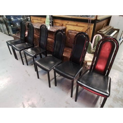 LOT DE 6 CHAISES DESIGN SIBAU