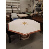 TABLE MARBRE OCTOGONAL INCRUSTATION ETOILE 