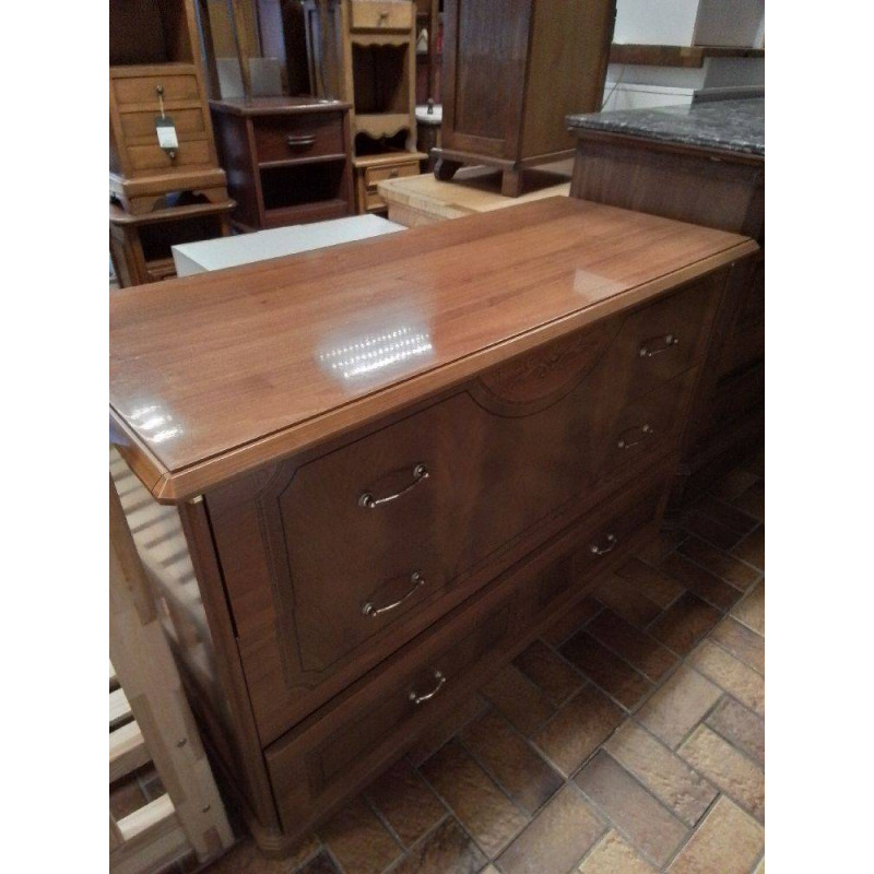 COMMODE 3 TIROIRS EFFET BOIS 