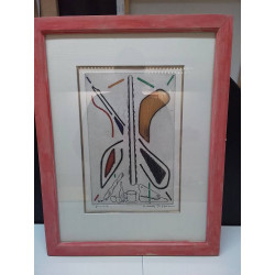 GRAVURE ENCADRÉE D\'HANNES...