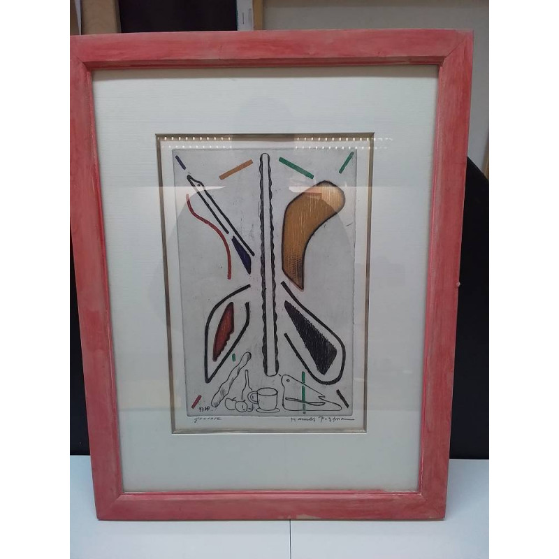 GRAVURE ENCADRÉE D\'HANNES POSTMA