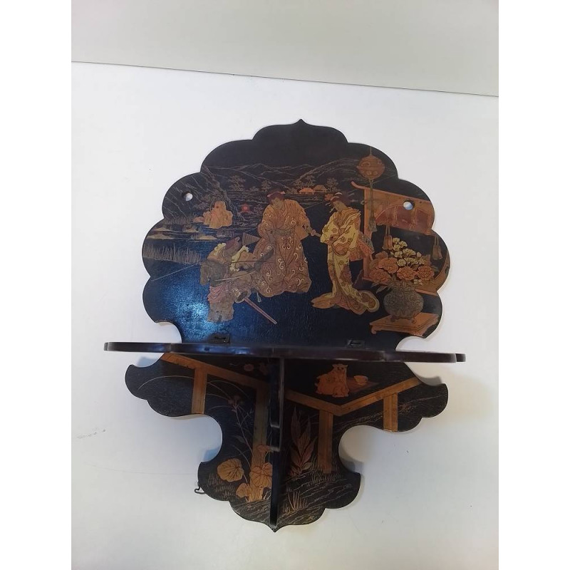 ÉTAGÈRE MURALE VICTORIENNE STYLE JAPONISANT 