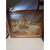 HUILE SUR TOILE BORD DE MER