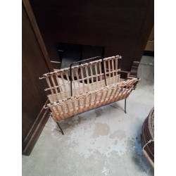 PORTE REVUES METAL ET OSIER 