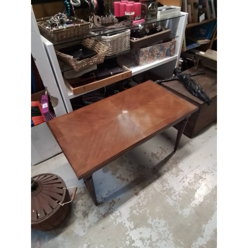 TABLE BASSE RECTANGULAIRE ANCIENNE EN BOIS 