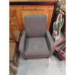 FAUTEUIL TISSU GRIS 