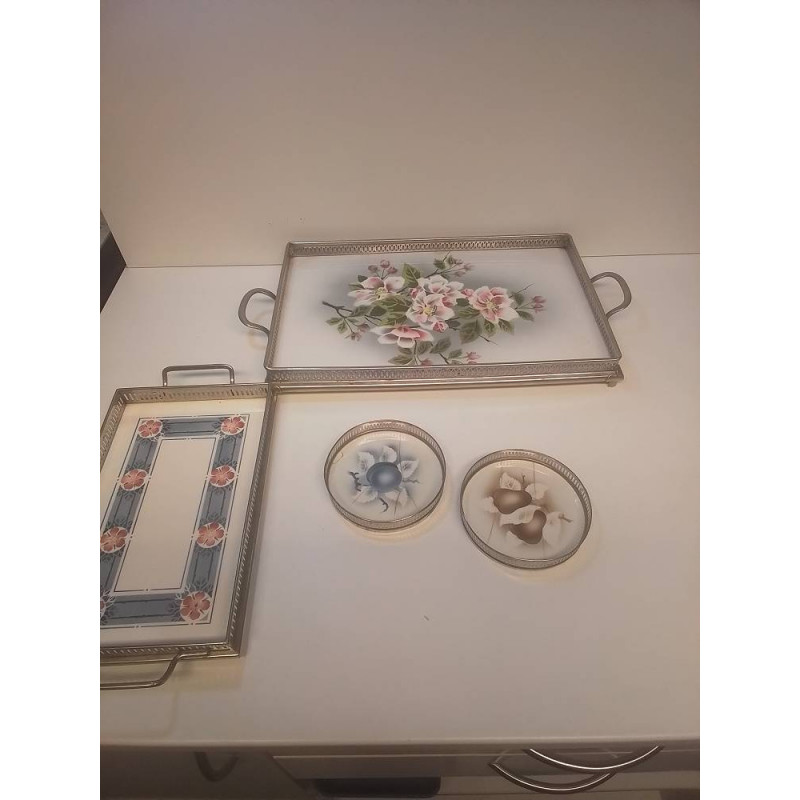 LOT DE PLATS CÉRAMIQUE ET METAL 