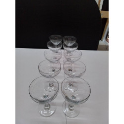 LOT VERRES CISELÉS 
