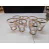 LOT DE VERRES MOTIF DORÉ 