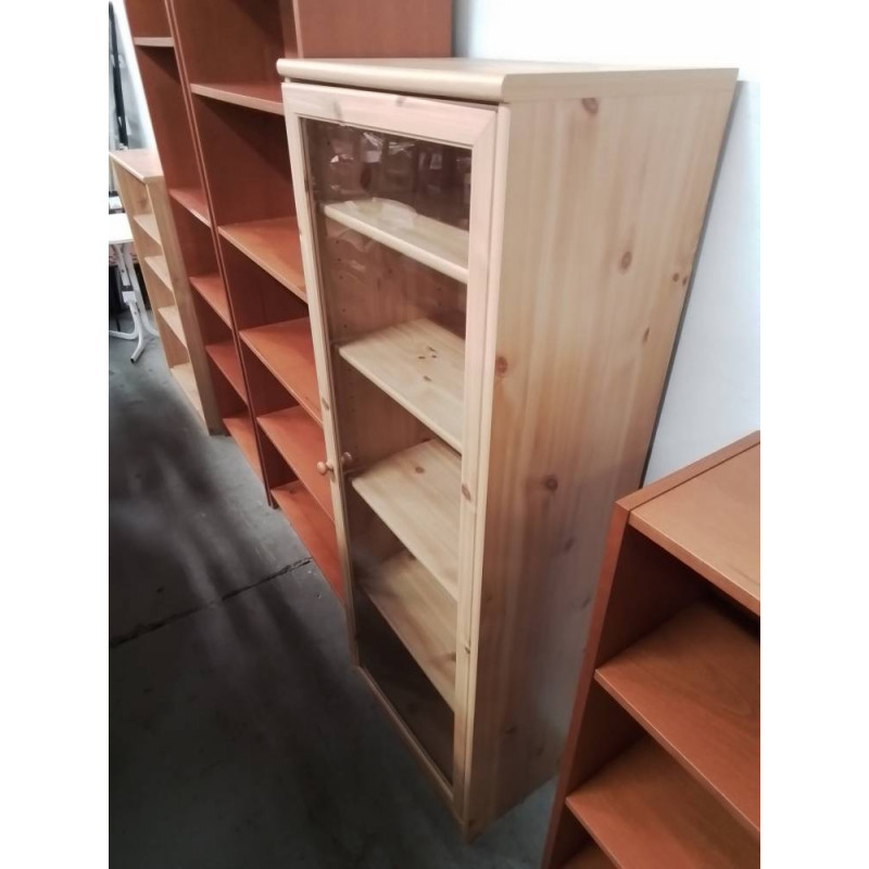 VITRINE 1 PORTE EN PIN