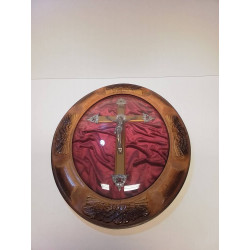 CRUCIFIX VERRE BOMBÉ 