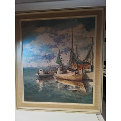 MARINE SUR PANNEAU SIGNÉE...