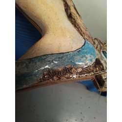 MIROIR ARLEQUIN EN CÉRAMIQUE SIGNÉE 