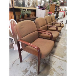 FAUTEUIL VINTAGE TISSU BRUN 