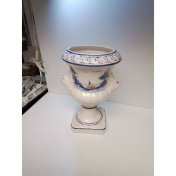 VASE BLANC ET BLEU MM