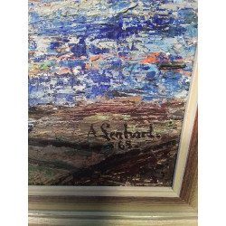 TABLEAU SIGNÉ LE VILLAGE 