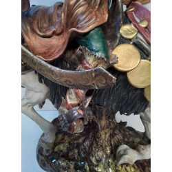 STATUETTE GUERRIER SIGNÉE DANTI EN L\'ÉTAT 