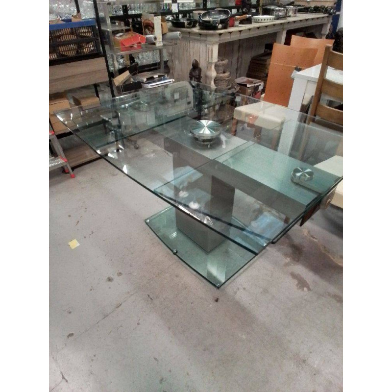 TABLE MODERNE METAL ET VERRE