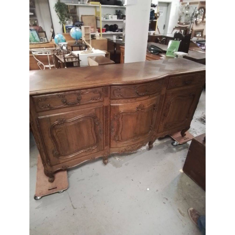 BUFFET BAS STYLE LOUIS XV 3 PORTES 3 TIROIRS 