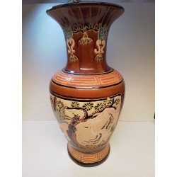VASE MOTIF ASIATIQUE 