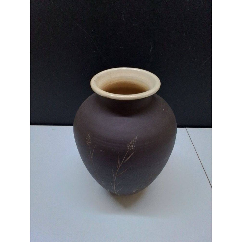 VASE TERRE CUITE SIGNÉE 