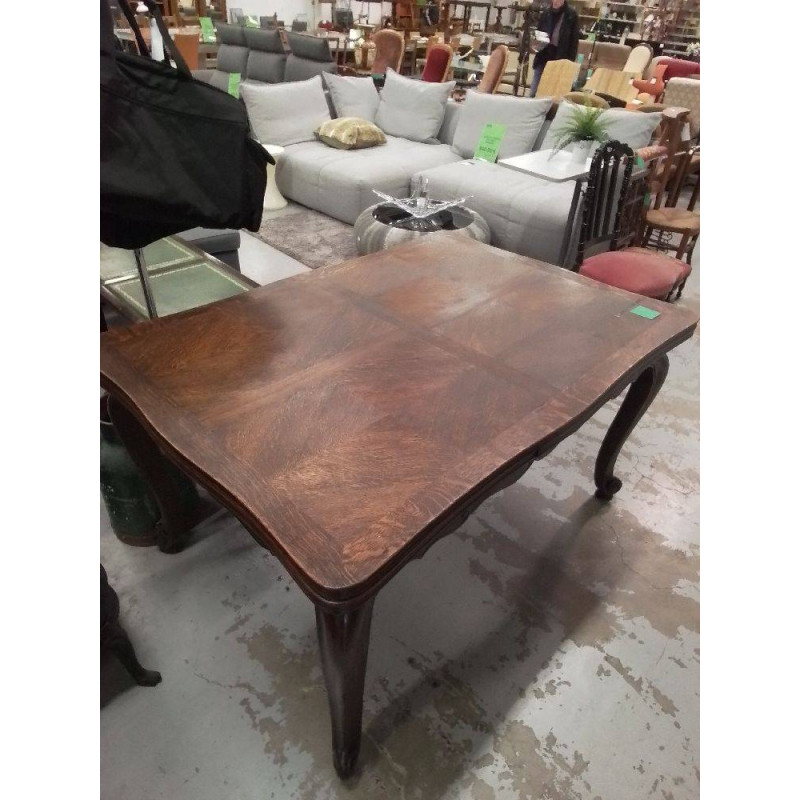 TABLE CHENE MASSIF ESTAMPILLÉ 