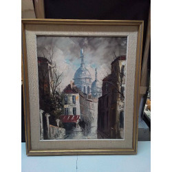 HUILE SUR TOILE SACRE COEUR 