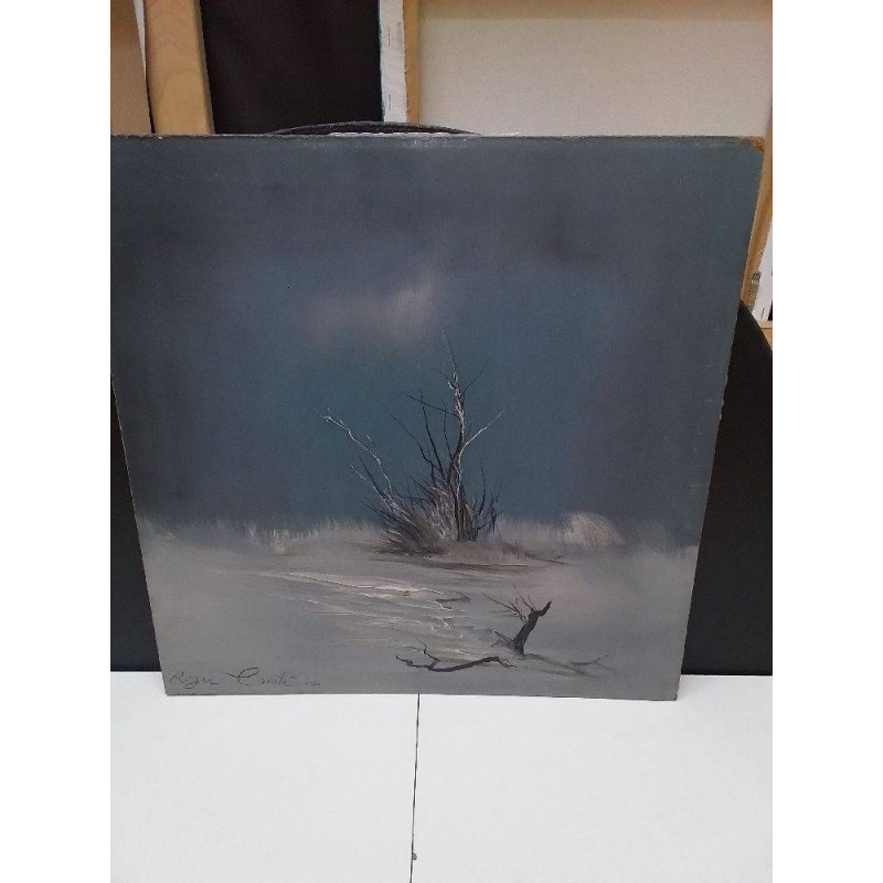 PEINTURE SUR PANNEAU SIGNÉE ROGER COMTE 1956 46X46