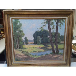 HUILE SUR PANNEAU GASTON...