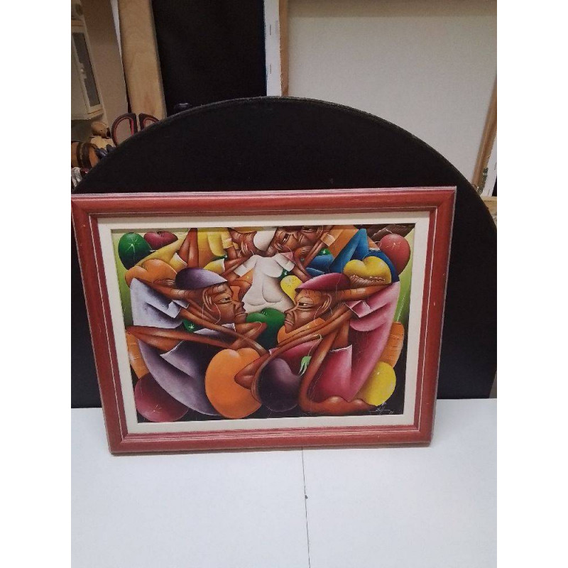 HUILE SUR TOILE STYLE AFRICAIN 